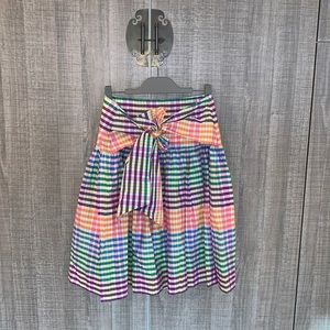 J Crew Tie Front‎ Rainbow Skirt